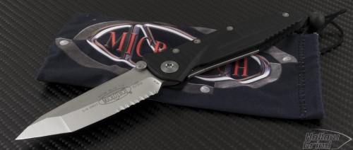 Microtech Knives Socom Elite T/E Folder Knife (4in Satin Part Serr S35-VN) 163-5 - Front
