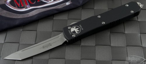 Microtech Knives Ultratech T/E Automatic OTF D/A Knife (3.44in Bead Blasted Plain S35-VN) 123-7-2013 - Front