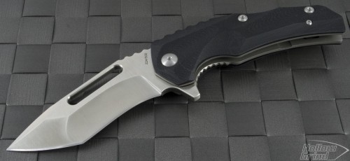 Brous Blades Reloader T/E Flipper Knife (3.5in Satin Plain D2) JB-Reloader - Front