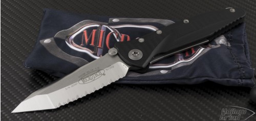 Microtech Knives Socom Delta T/E Folder Knife (4in Satin Serr S35-VN) 163-6 - Front