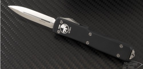 Microtech Knives UTX-70 D/E Automatic OTF D/A Knife (2.41in Satin Plain S35-VN) 147-4-2012 - Front