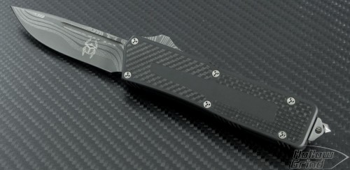 Microtech Marfione Custom Scarab S/E San Mai Damascus CF - Front