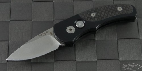 Pro-Tech Runt J4 S/E Automatic Folder S/A Knife (1.94in Satin Plain 154-CM) PT-4404 - Front