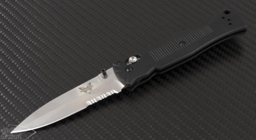 Benchmade 530S S/E Folder Knife (3.25in Satin Part Serr 154-CM) BM-530S - Front