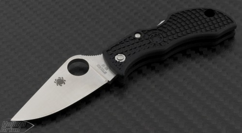 Spyderco Manbug S/E Folder Knife (1.75in Satin Plain VG-10) SPY-MBKP - Front