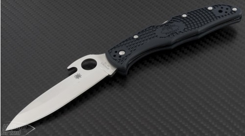 Spyderco Endura S/E Folder Knife (3.5in Satin Plain VG-10) SPY-C10PGYW - Front