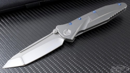 (#s-delta-t-hp) Microtech Socom Delta Custom Titanium High Polish Tanto Plain - Front