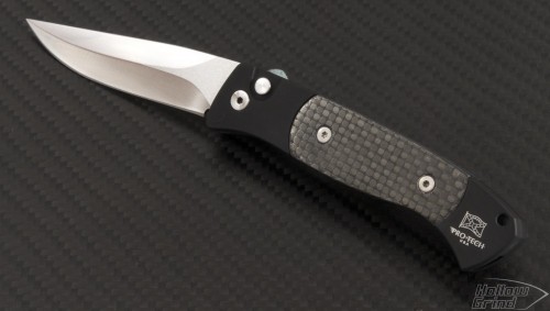 (#BR-1204) Brend Auto #2 Black / Carbon Fiber Satin Plain Blade - Front