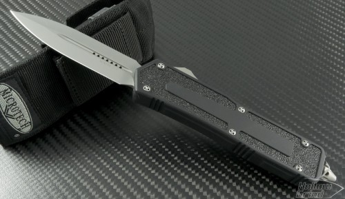Microtech Knives Scarab D/E Automatic OTF D/A Knife (3.44in Bead Blasted Plain S35-VN) 175-7 - Front