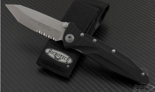 Microtech Knives Socom Elite T/E Folder Knife (4in Bead Blasted Part Serr S35-VN) 163-8 - Front