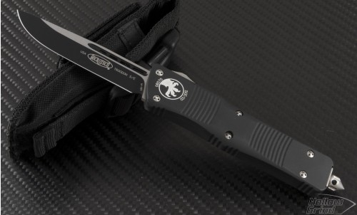 Microtech Knives Troodon S/E Automatic OTF D/A Knife (3.1in Black Plain S35-VN) 139-1-2012 - Front
