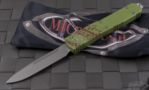 Microtech Knives Other Ultratech S/E Automatic OTF D/A Knife (3.44in Bead Blasted Plain S35-VN) 121-7Z - Front