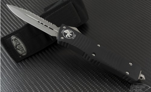 Microtech Knives Combat Troodon D/E Automatic OTF D/A Knife (3.75in Bead Blasted Serr S35-VN) 142-9 - Front