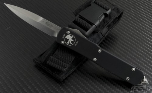 Microtech Knives Ultratech D/E Automatic OTF D/A Knife (3.44in Satin Plain S35-VN) VNT-0066 - Front