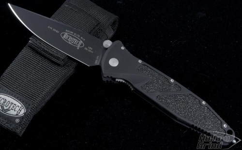 Microtech Knives Socom Elite S/E Folder Knife (4in Black Plain S35-VN) 160-1 - Front