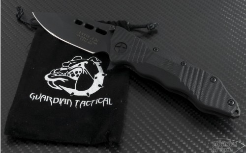 Guardian Tactical Helix S/E Flipper Knife (3.75in Black Plain CPM-154) GUA-HelixT - Front