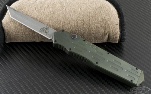 ARS Gen-3 OTF T/E Automatic OTF S/A Knife (3.25in Stonewashed Plain ATS-34) ars3proto-od - Front