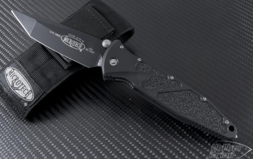 Microtech Knives Socom Elite T/E Folder Knife (4in Black Plain S35-VN) 162-1C - Front