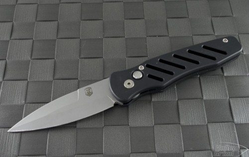 Dalton Custom S/E Automatic Folder S/A Knife (3.44in Bead Blasted Plain) DTN-COMBAT - Front