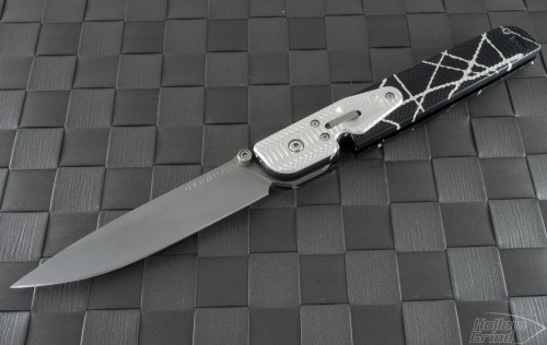 Dalton Custom S/E Automatic Folder S/A Knife (4.4in Bead Blasted Plain) DTN-M12-PROTO - Front
