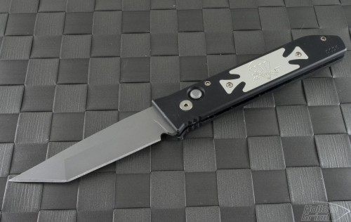 Dalton Custom T/E Automatic Folder S/A Knife (3.75in Bead Blasted Plain) DTN-JAMMER - Front