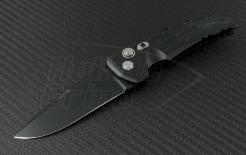 Hogue Extreme S/E Automatic Folder S/A Knife (3.5in Black Plain 154-CM) HO-EX-A01-34130 - Front