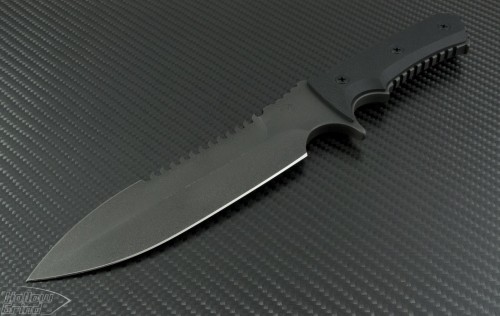 Medford Knife & Tool JF-1 D/E Fixed (5.75in Black Plain D2) MKT-JF1-BLK - Front