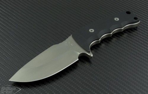 Medford Knife & Tool NAV-H S/E Fixed (4in Satin Plain D2) MKT-NAVH-BLK - Front