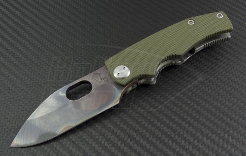 Medford Knife & Tool OD Green 187RMP S/E Flipper (3.25in Vulcan Plain D2) MKT-187RMP-OD1 - Front