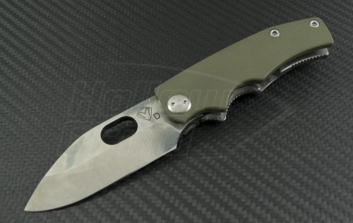 Medford Knife & Tool OD Green 187RMP S/E Flipper (3.25in Vulcan Plain D2) MKT-187RMP-OD2 - Front
