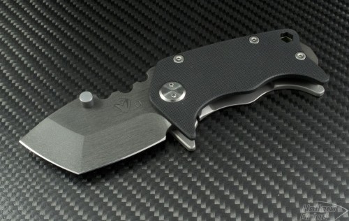 Medford Knife & Tool Panzer T/E Folder (2.5in Black Plain D2) MKT-PANZ-BK - Front