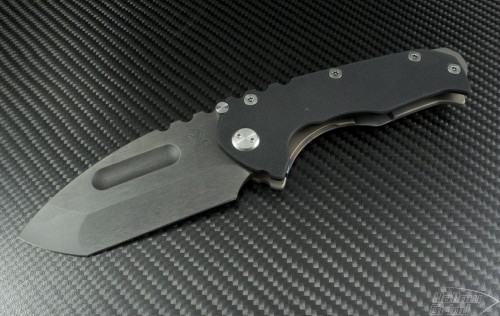 Medford Knife & Tool Praetorian G T/E Folder (3.75in Black Plain D2) MKT-PRAG-BF - Front