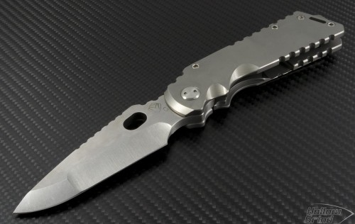 Medford Knife & Tool Silver Arktika S/E Folder (3.75in Stonewashed Plain D2) MKT-ARK-Ti - Front