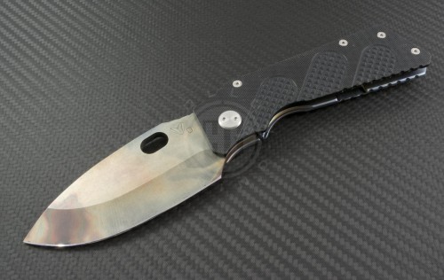 Medford Knife & Tool TFF-1 S/E Folder (4in Black Plain D2) MKT-TFF1-Blk - Front