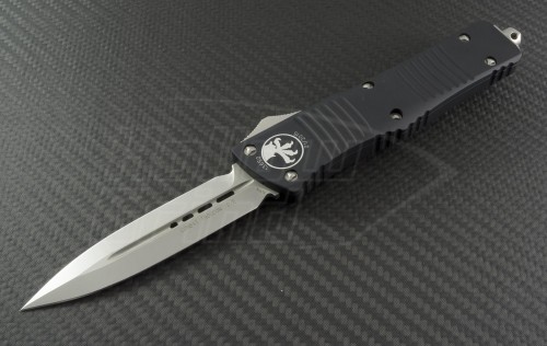 Microtech Knives Combat Troodon D/E Automatic OTF D/A Knife (3.75in Bead Blasted Plain ELMAX) 142-7 - Front