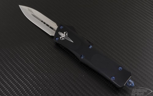 Microtech Knives Custom Combat Troodon D/E Automatic OTF D/A Knife (3.75in Mirror Polished Plain) ct-c-de-hp-ti - Front
