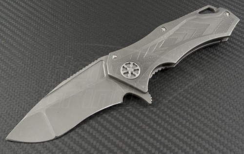 Microtech Knives Custom Titanium Star Lord S/E Flipper Knife (3.75in Apocalyptic Plain ELMAX) MTC-0015 - Front