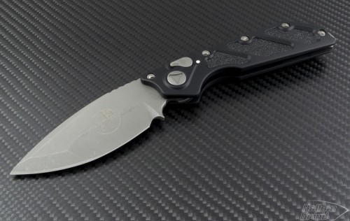 Microtech Knives DOC S/E Flipper S/A Knife (3.875in Apocalyptic Plain ELMAX) 154-10AP - Front