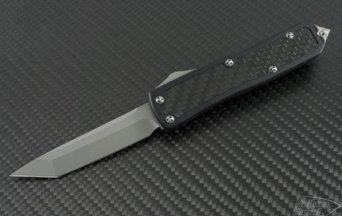 Microtech Knives Daytona T/E Automatic OTF D/A Knife (2.95in Bead Blasted Plain S30-V) 127-7 - Front