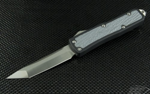 Microtech Knives Daytona T/E Automatic OTF D/A Knife (2.95in Satin Plain S30-V) 127-4-SHK - Front