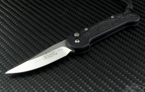 Microtech Knives Mini UDT S/E Automatic Folder S/A Knife (2.25in Satin Plain CPM-154) 155-4 - Front