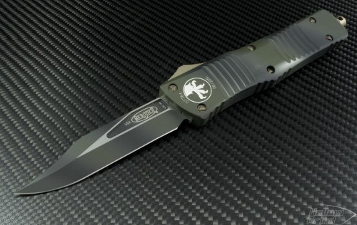 Microtech Knives Other Combat Troodon Clip Point Automatic OTF D/A Knife (3.75in Color Coated Plain S35-VN) 143-1GC - Front