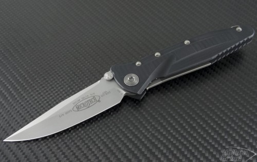 Microtech Knives Socom Elite S/E Folder Knife (4in Bead Blasted Plain S30-V) 159-7 - Front