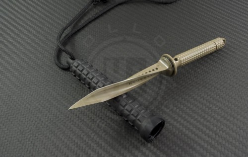 Microtech Knives Tan Mini Jagdkommando D/E Fixed Knife (3.75in Color Coated Plain) 105M-1TA - Front