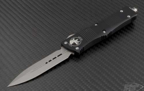 Microtech Knives Troodon D/E Automatic OTF D/A Knife (3.1in Bead Blasted Plain S30-V) 138-7 - Front