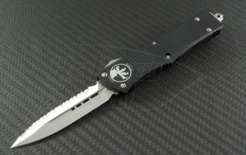 Microtech Knives Troodon D/E Automatic OTF D/A Knife (3.1in Satin Serr CTS-XHP) 138-6 - Front