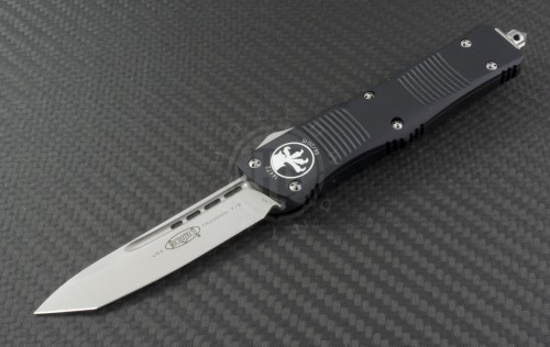 Microtech Knives Troodon T/E Automatic OTF D/A Knife (3.1in Satin Part Serr ELMAX) 140-4 - Front