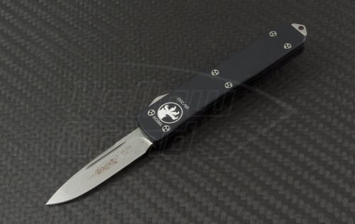 Microtech Knives UTX-70 S/E Automatic OTF D/A Knife (1.75in Stonewashed Plain S35-VN) VNT-0104 - Front