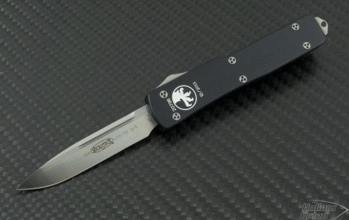 Microtech Knives UTX-70 S/E Automatic OTF D/A Knife (2.41in Satin Plain ELMAX) 148-4 - Front