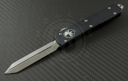 Microtech Knives Ultratech D/E Automatic OTF D/A Knife (3.44in Apocalyptic Plain ELMAX) UT-BS15 - Front